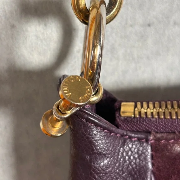 Auth Louis Vuitton Monogram Empreinte Audacieuse PM Shoulder Bag Purple LV 2669N